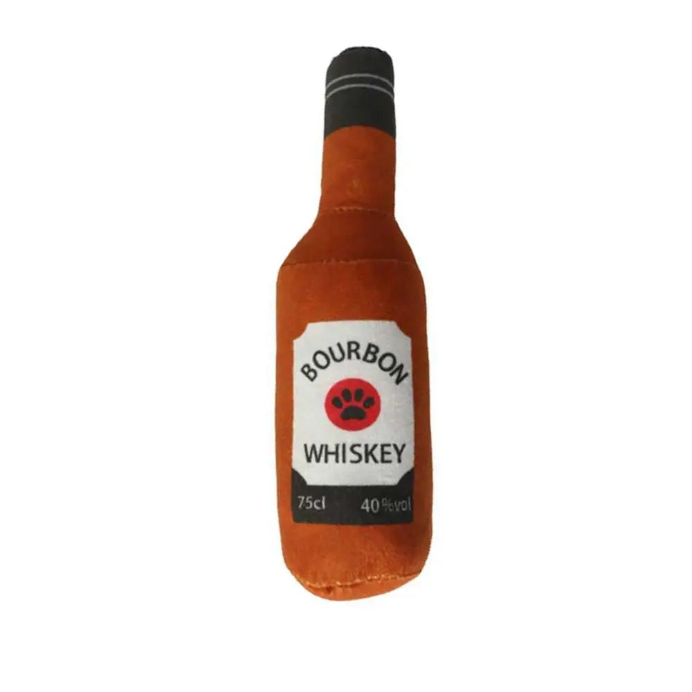 Bourbon Whiskey Plush Dog Toy