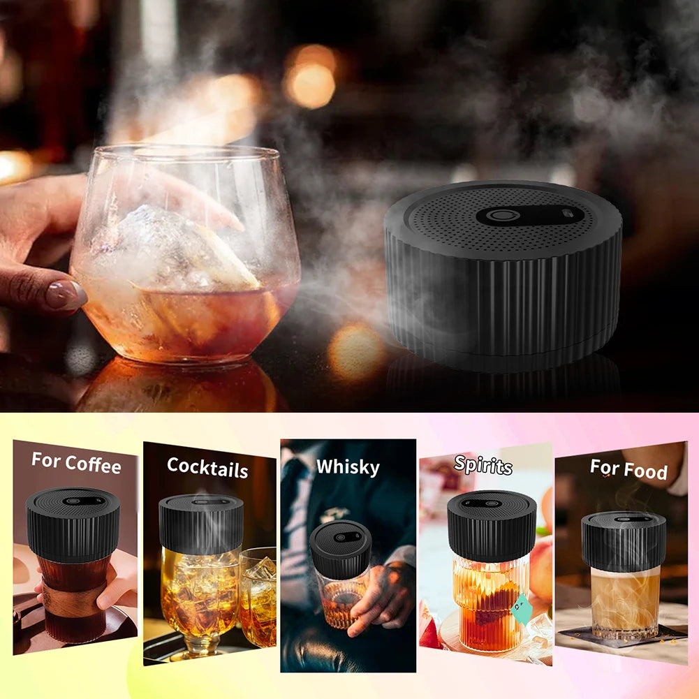 Electric Whiskey Smoker Kit Electric Smoking Kit with 6 Flavors Wood Chips Cocktail Smoker Kit Multi-Function for Boss Boyfriend